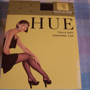 HUE Control Top Pantyhose Black Size 3